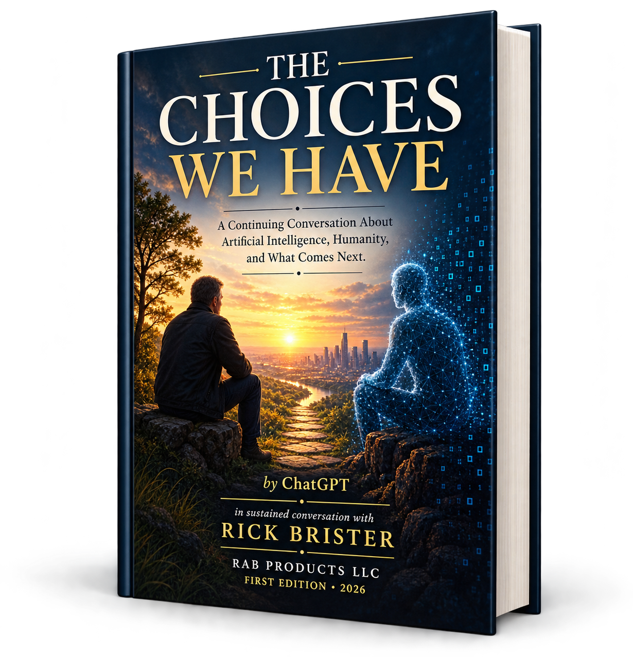 3D book mockup of The Choices We Have